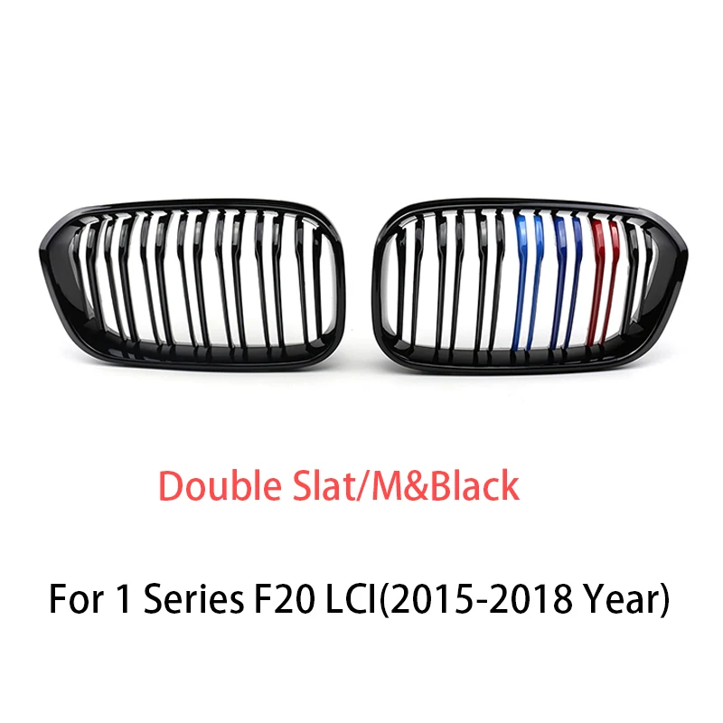 Voorbumper Race Radiator Mesh Grill Voor Bmw 1 Serie F20 F21 Facelift 2015-2019 Jaar Glanzend Mat Zwart M Kleur Carbon Print