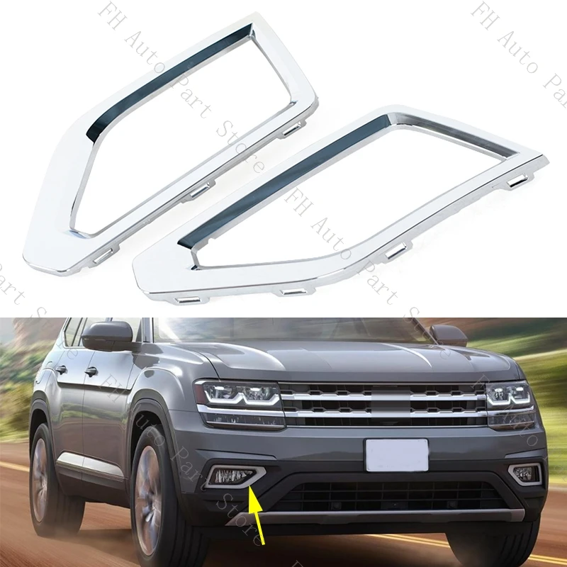 3CN853665BAV3 3CN853666BAV3 Front Bumper Foglamp Foglight Trim Cover Frame Decorative Cap Lid For Volkswagen VW Atlas 2018 2019