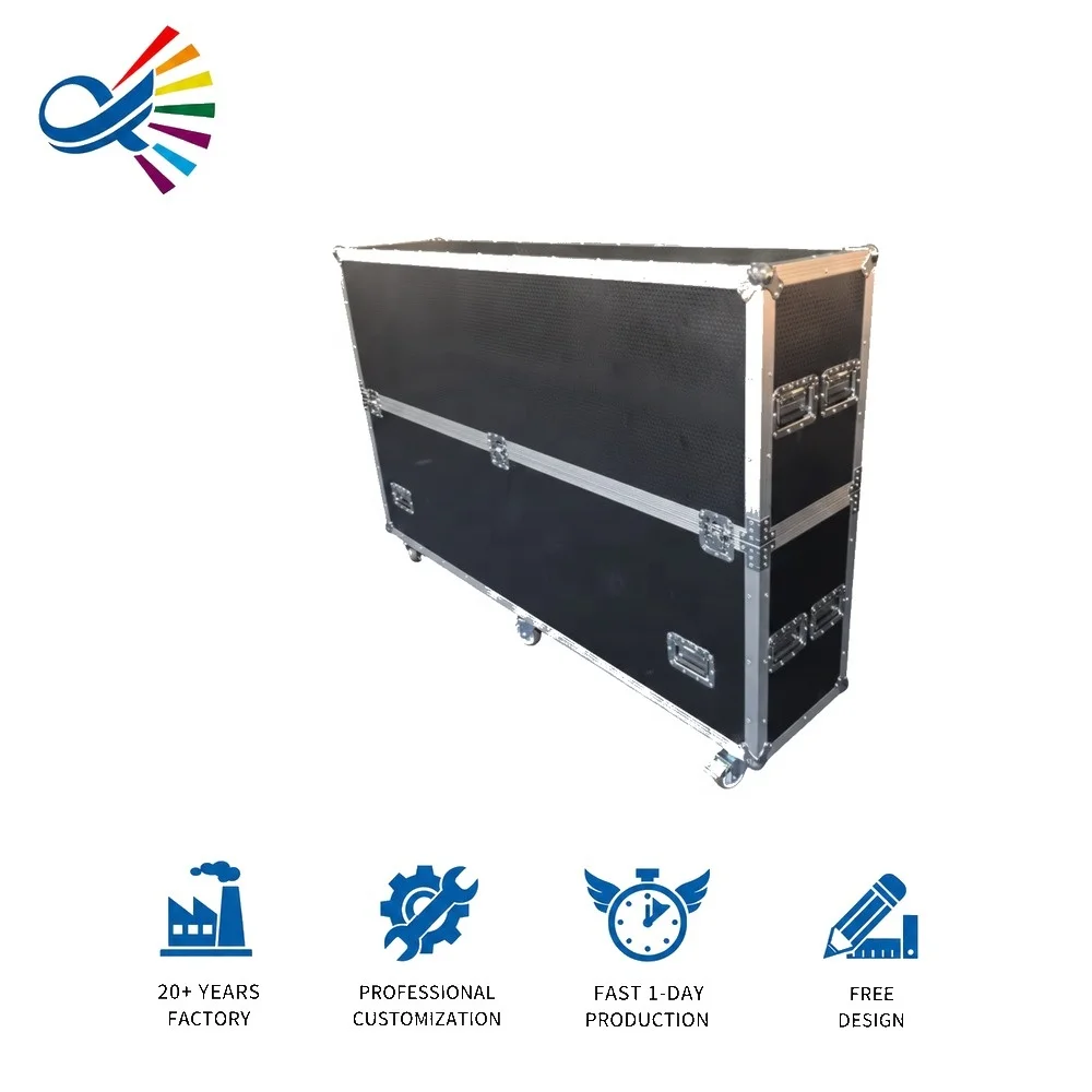 Universal Aluminum TV Flight Case 4inch Wheels For Tool Storage Transportation (OEM/ODM Available)