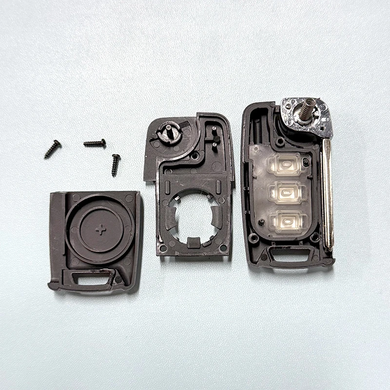 3 Buttons Car Folding Key Fob Shell Case Housing for Ssangyong Korando Actyon C200 view 2