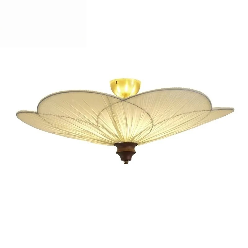 French Medieval Retro Plum Blossom Ceiling Lamp Led E27 Solid Wood Ceiling Lights Bedroom Living Room Balcony Cloakroom Study
