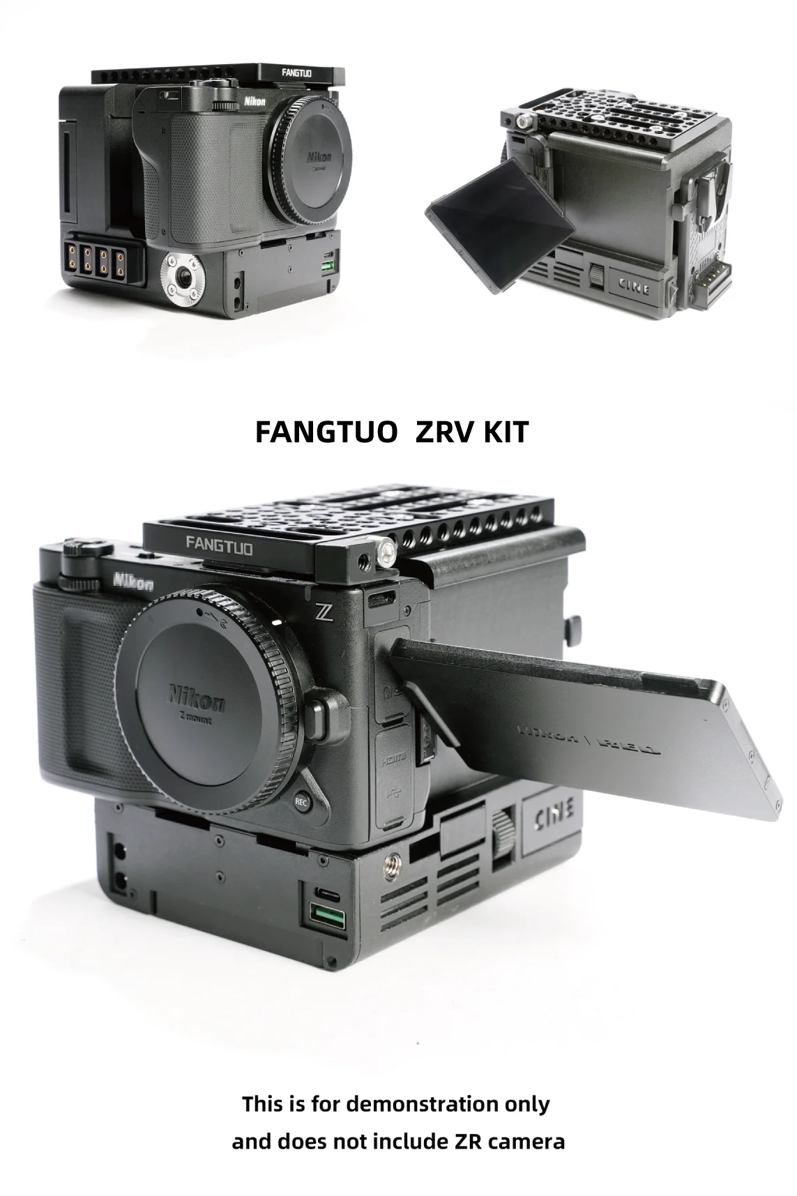 Fangtuo ZRV Bundle 1 For Nikon ZR Cage with Heatsink & Power