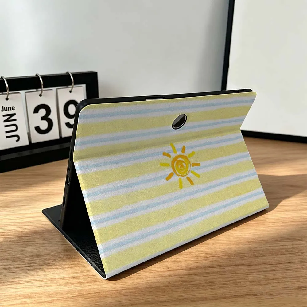 Yellow White Stripes Gift For OPPO VIVO IQOO OnePlus Realme Infinix Pad Pro 13 12.1 11.61 11.4 11 inch Tablet Case