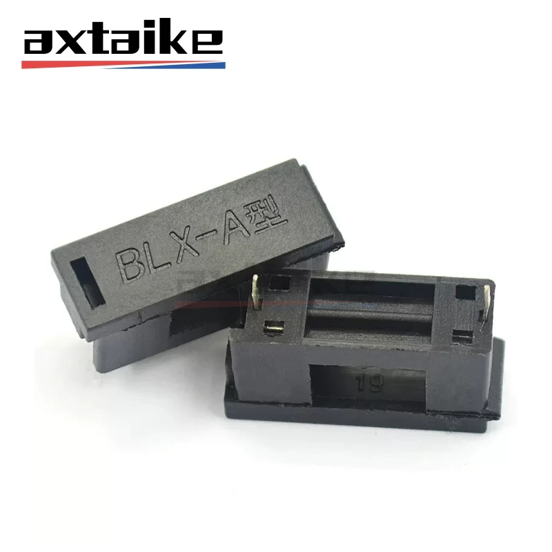 

20PCS 5*20mm BLX-A Type Black Insurance Tube Socket Fuse Holder Fuse Clamp Box 5×20mm 6A 250V AC Glass Tube Fuse Holder