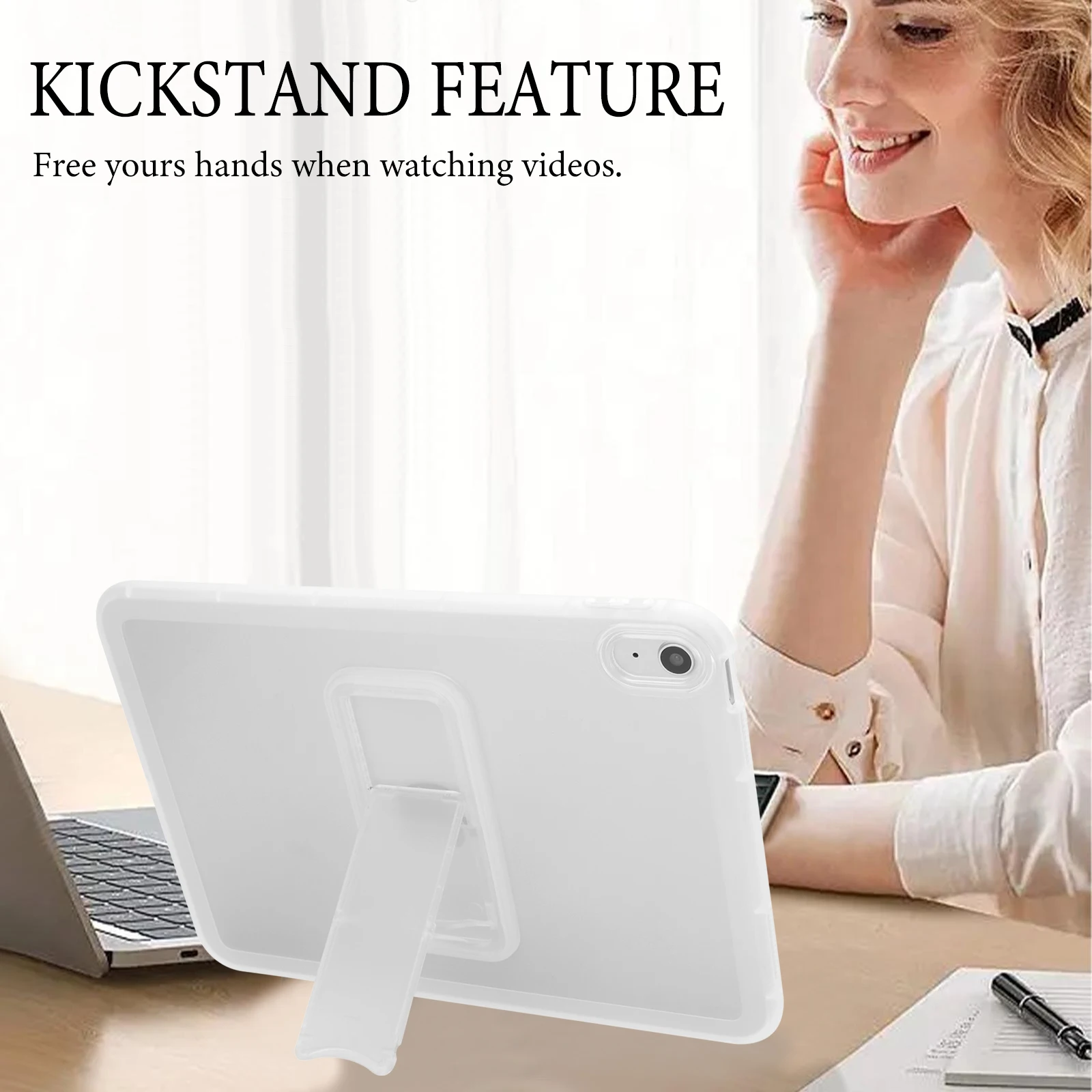 Protective Back Cover Case with Bracket Stand for iPad Pro Air 5 6 7 8 9th 10th Generation 2025 Funda for 10.2 10.9 11 inch Mini