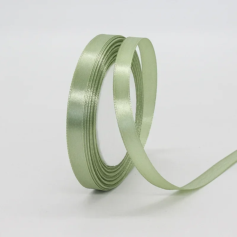 Vitalizart Cinta De Organza Verde Salvia 2,5 Cm X 27,4 M: Rollo De Tela Para Regalos, Bodas Y Manualidades