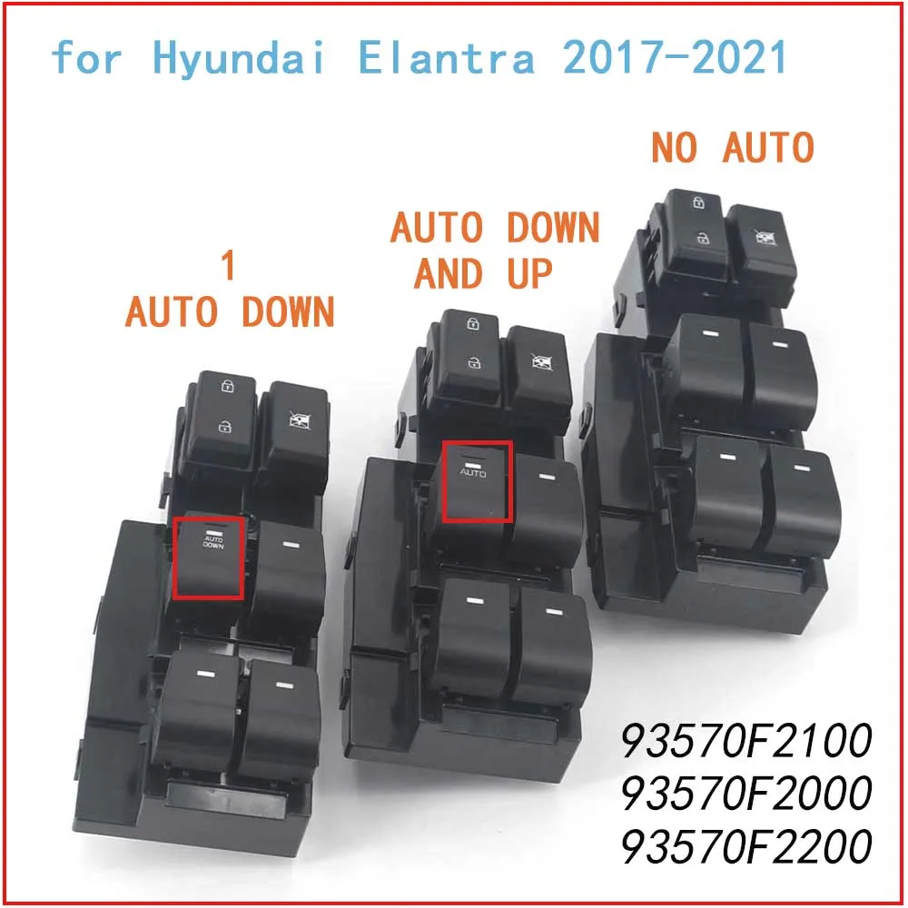 

93570F2100 93575F2010 For Hyundai Elantra 2017 2018 -2021 Left Driver Side Master Power Window Control Switch Automotive Parts