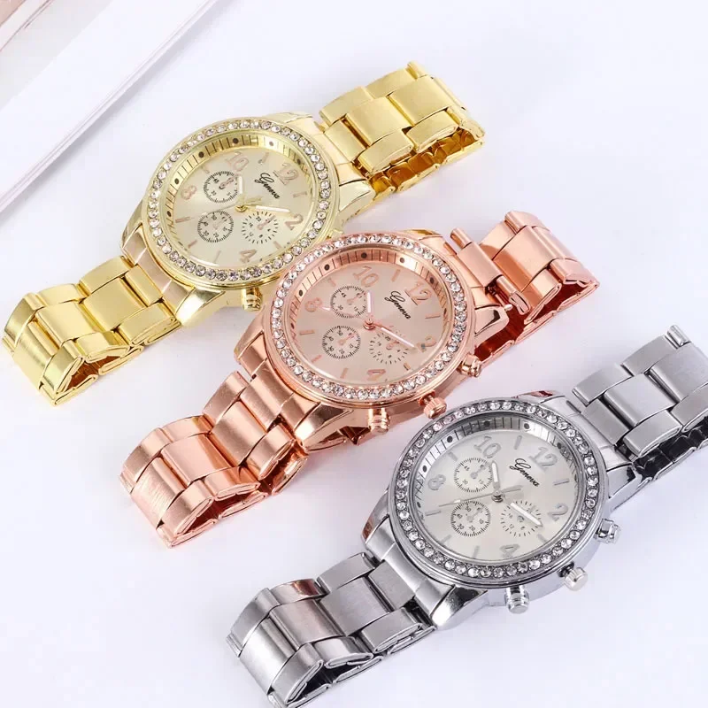 Women Watch Fashionable Steel Band for Women\'s WatchesLuxury Brand Metal Strap Quartz Wristwatches reloj mujer montre femme