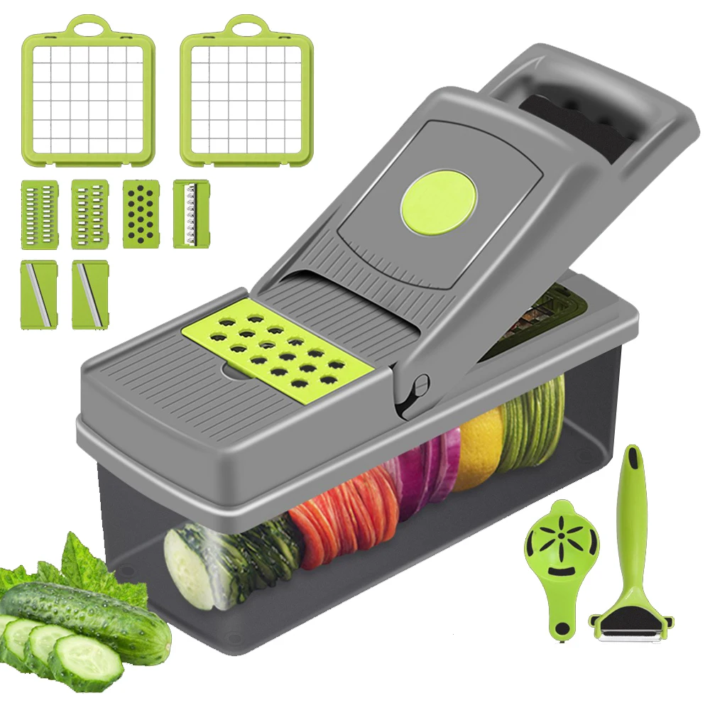 

Multifunctional Vegetable Cutter Potato Onion Slicer Chopper Dicer Carrot Grater Kitchen Accessories Gadgets Steel Blade Tool