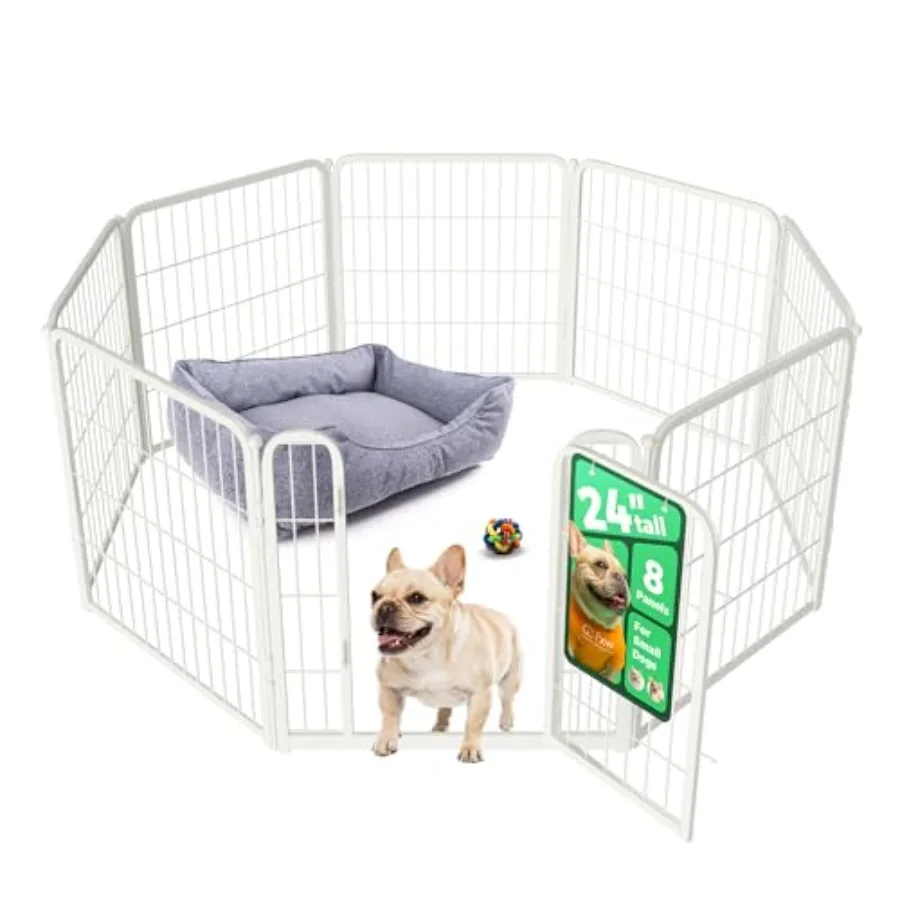 

Homeplus Unleashed Indoor Dog Playpen - Stress-Free and Safe Play Heavy Duty 24 Inch 8 Panels Dog Pen for Puppy and Small Dogs