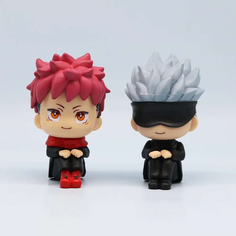 

Jujutsu Kaisen Gojo Satoru Yuji Itadori Nobara Kugisaki Model Car Dashboard Decor Gacha Cake Figurine Ornament