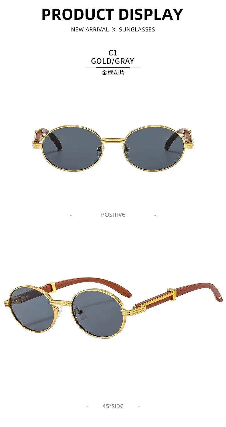 Neue Ankunft Männer Frauen Punk Sonnenbrille Unisex Mode Sonnenbrille Oval Brillen Shades Runde Sonnenbrille ﻿ Runde Sonnenbrille – Detail 8
