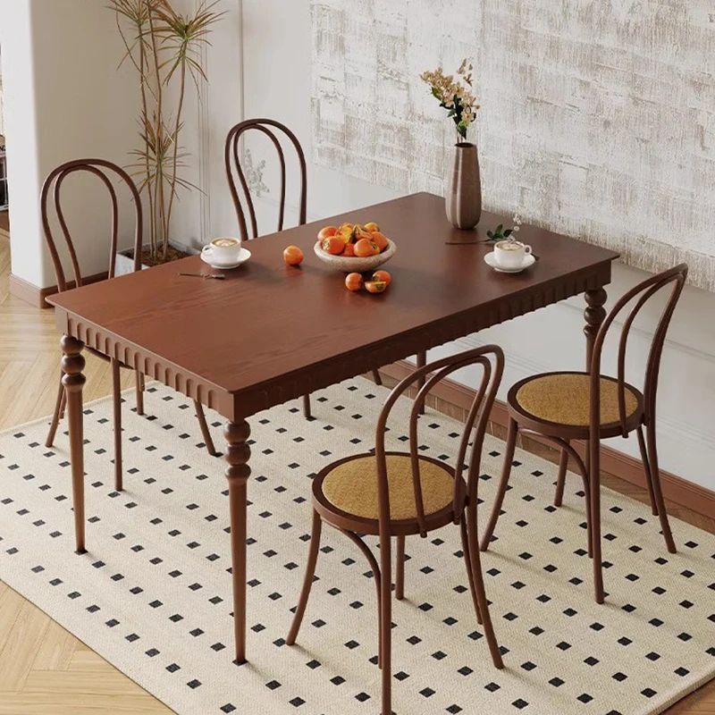 

Sedentary Rectangle Dining Table Modern Wood Floor Living Room Dining Table Chairs Hospitality Mesa Comedor Home Furniture