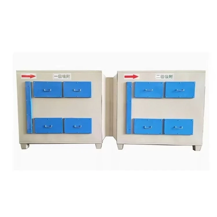 Industrial Waste Gas Treatment Equipment with Two-Stage Dry Filtration Purifier Deodorization Features Gas Disposal Machinery view 4