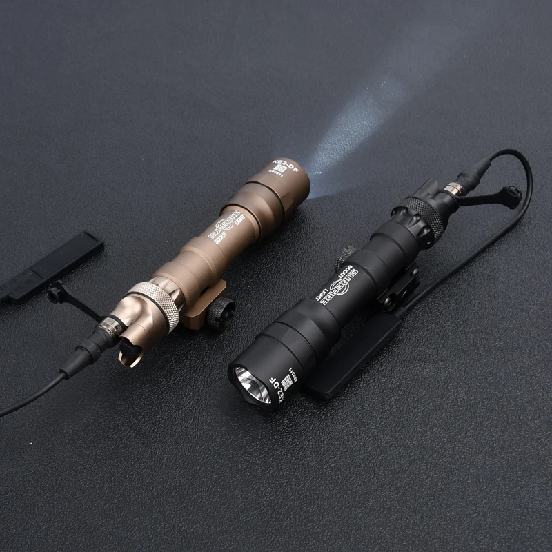 Airsoft M600 Surefir M600DF Powerful output 1400Lumens Tactical Weapon scout light Flashlight DS07 Metal Dual function Tailcap