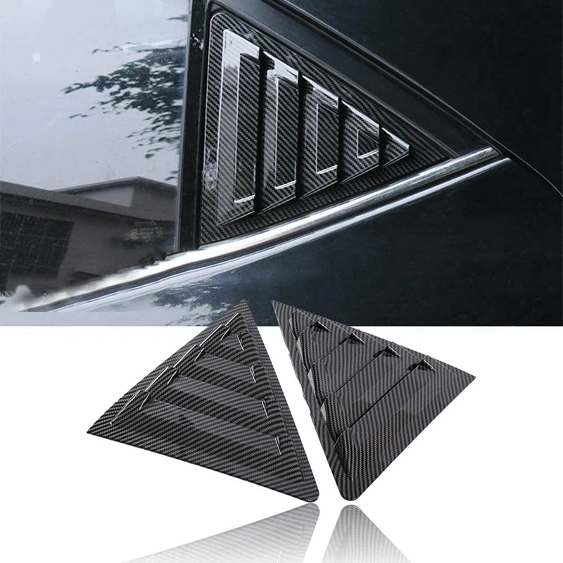 For Toyota Corolla 2013-2018 Car Rear Side Window Louvers Air Vent Scoop Shade Cover Blind Trim Accessories