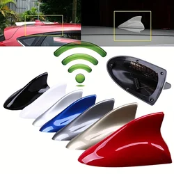 Universal Car Roof Shark Fin Decorative Aerial Antenna Cover Sticker Base Roof Carbon Fiber Style For BMW Honda Toyota antenna