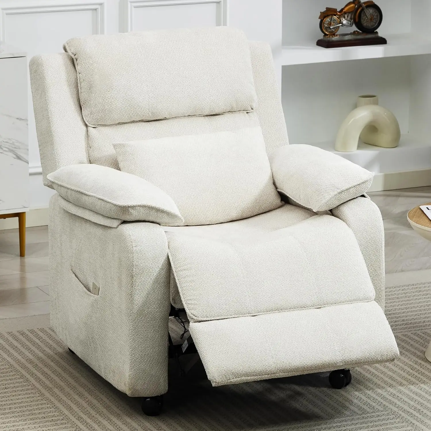 Recliner Chair for Adults, Reading Chair with Comfortable Arms and Back, Electric Recliner Sofa Chair for Living, Customized
