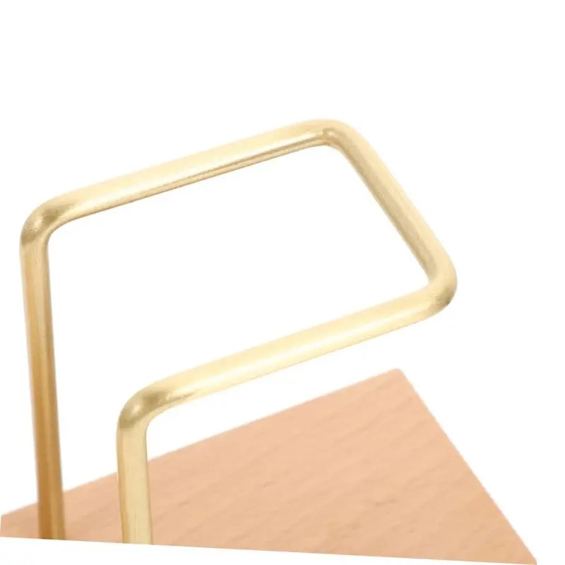 AB42-Napkin Holder For Tables Walnut Wood Glossy Metal Holder For Kitchen And Restaurant A