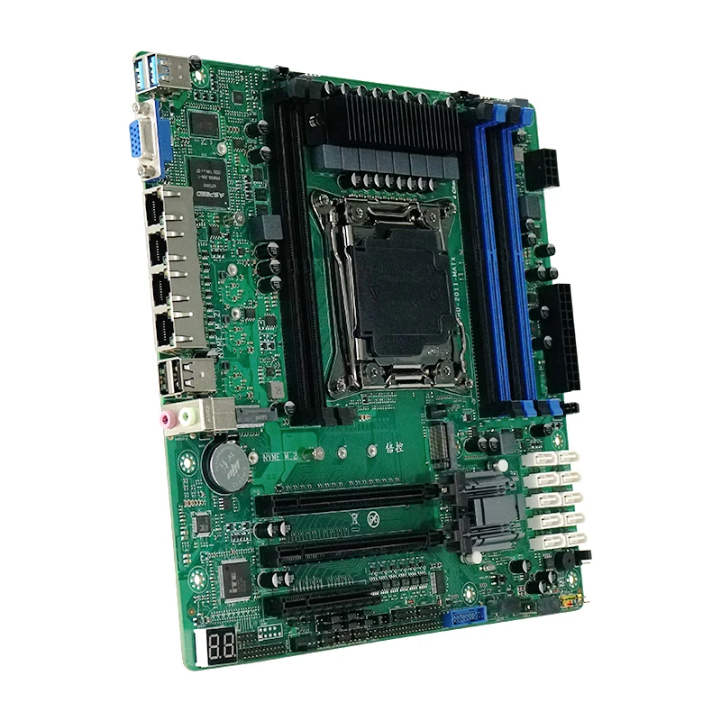 Xeon E5 NAS 마더보드 C612 10 SATA 4*2.4G LAN 포트 LGA2011 NAS 보드 2*M.2 4 채널 6*DDR4 DIMM(PCIE 지원 E5 2680V4 포함) 썸네일 4