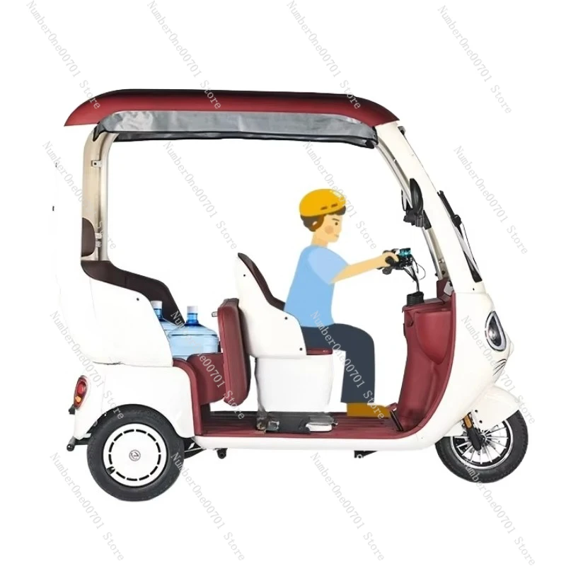 

3-Person 60v electric tricycle 3-wheel bicycle with open body EEC certified household freight passenger car