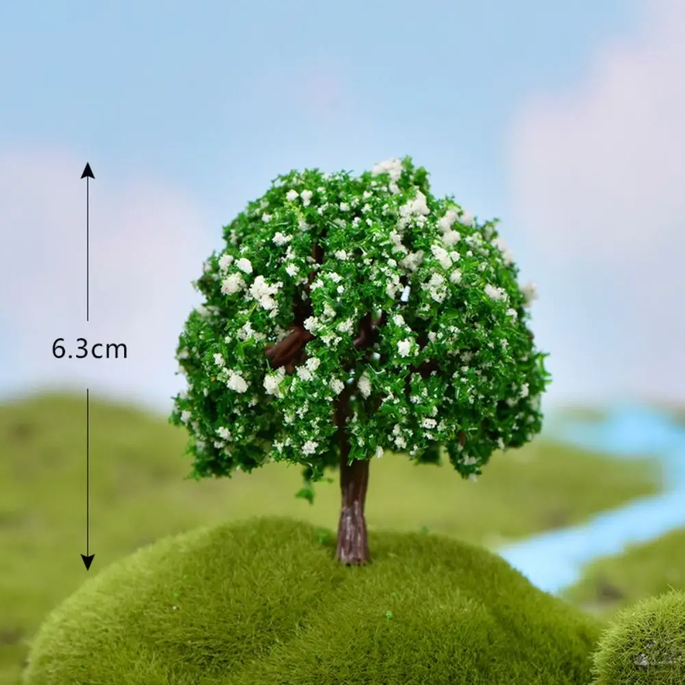 Creative Plastic Sakura Miniatures Model Rural Style Simulation Trees Landscape Vivid Micro Figurines Home Decoratio