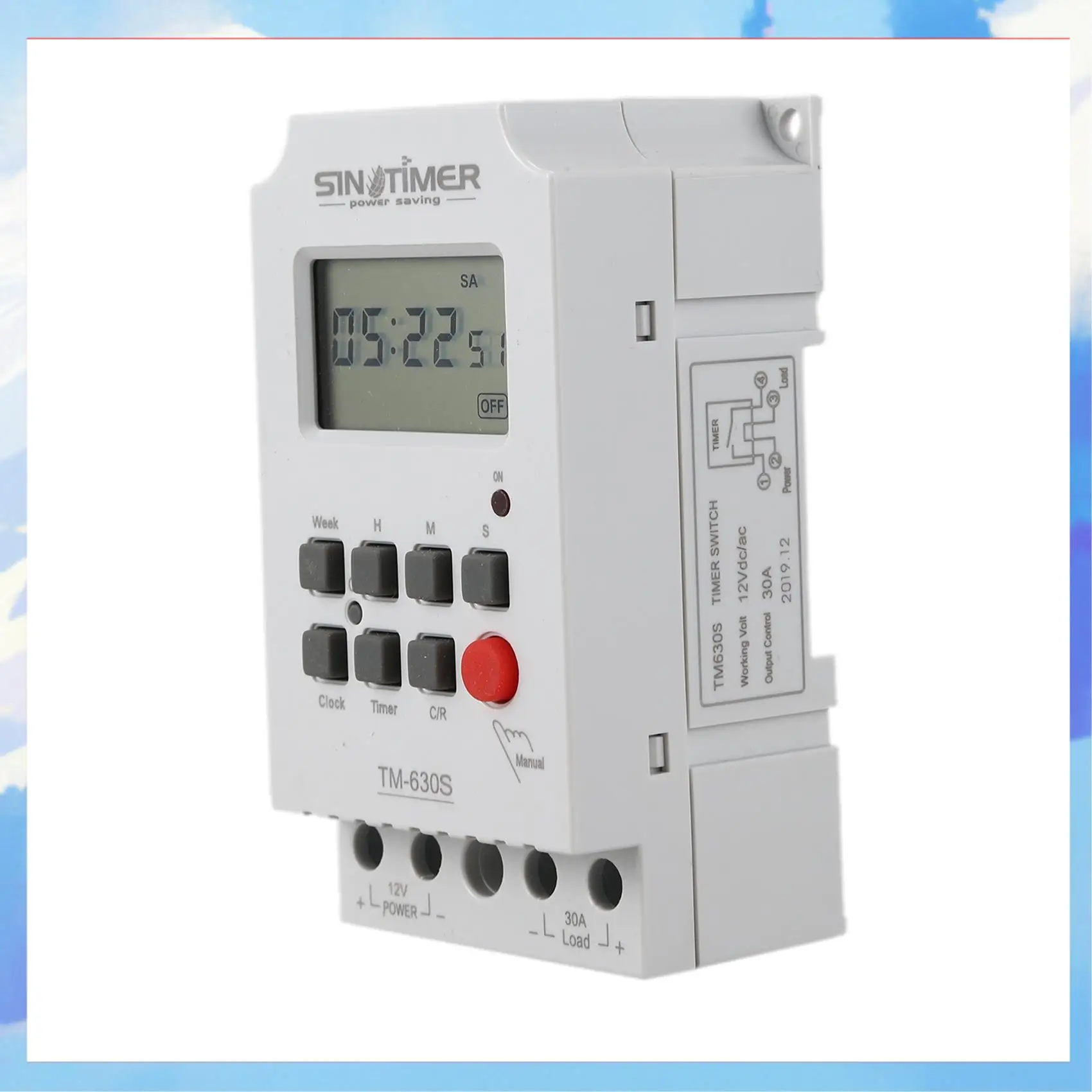 

3X Sinotimer Tm630s-4 12 В секунды, таймер управления, большой экран, цифровой дисплей-[A22I]