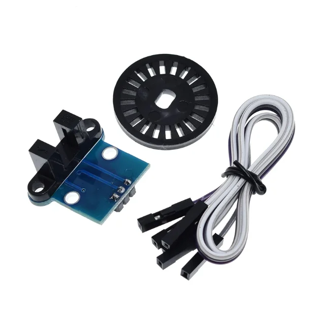HC-020K 4.5V-5.5V Optical Speed Module 4WD Cart Speed Measurement Dual Speed Measurement with Disc Encoder Kit