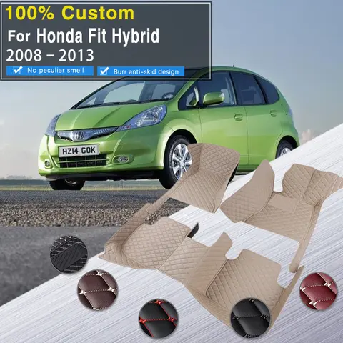RHD Car Floor Mats Car For Honda Fit Jazz Hybrid 2008 2009 2010~2013 Waterproof Protection Pads Car Mats Alfonbrillas De Coche