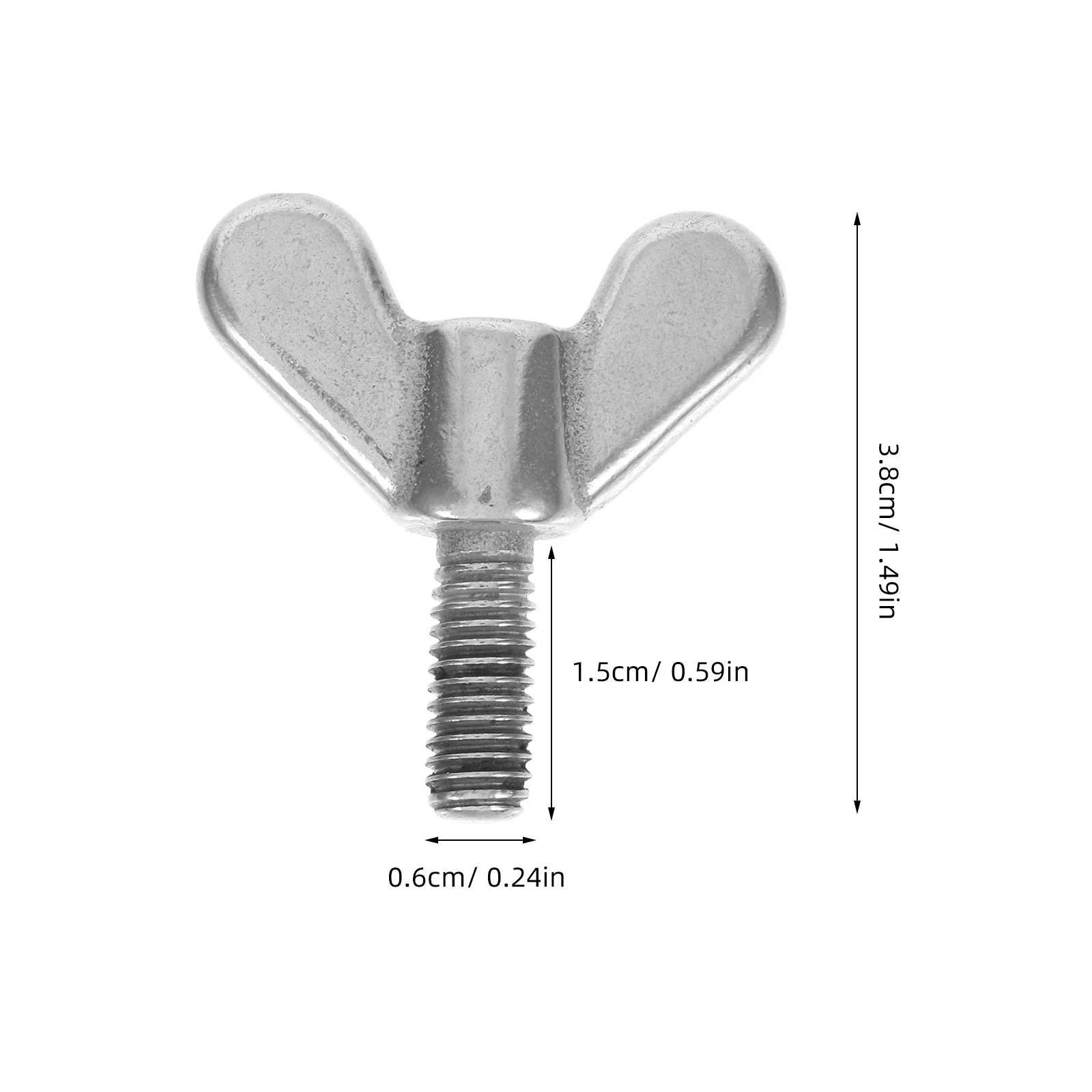 2pcs Stainless Steel Wing Nut Screws For Flagpole Mounting Hand Twist Screws Accessories For Furniture And Bed Frame Assembly