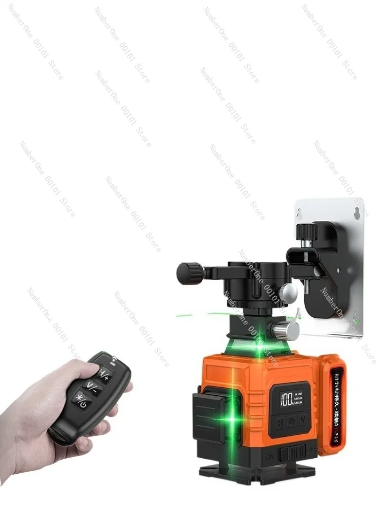

High Precision 12 Line Laser Level, Infrared Green Light Auto Leveling Tool Wall Floor Alignment, Water-Level Laser with Fine