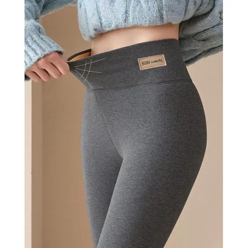 Mulheres inverno engrossado leggings quentes altura cintura velo elevador alta elástica malha leggings mais calças de veludo calças térmicas