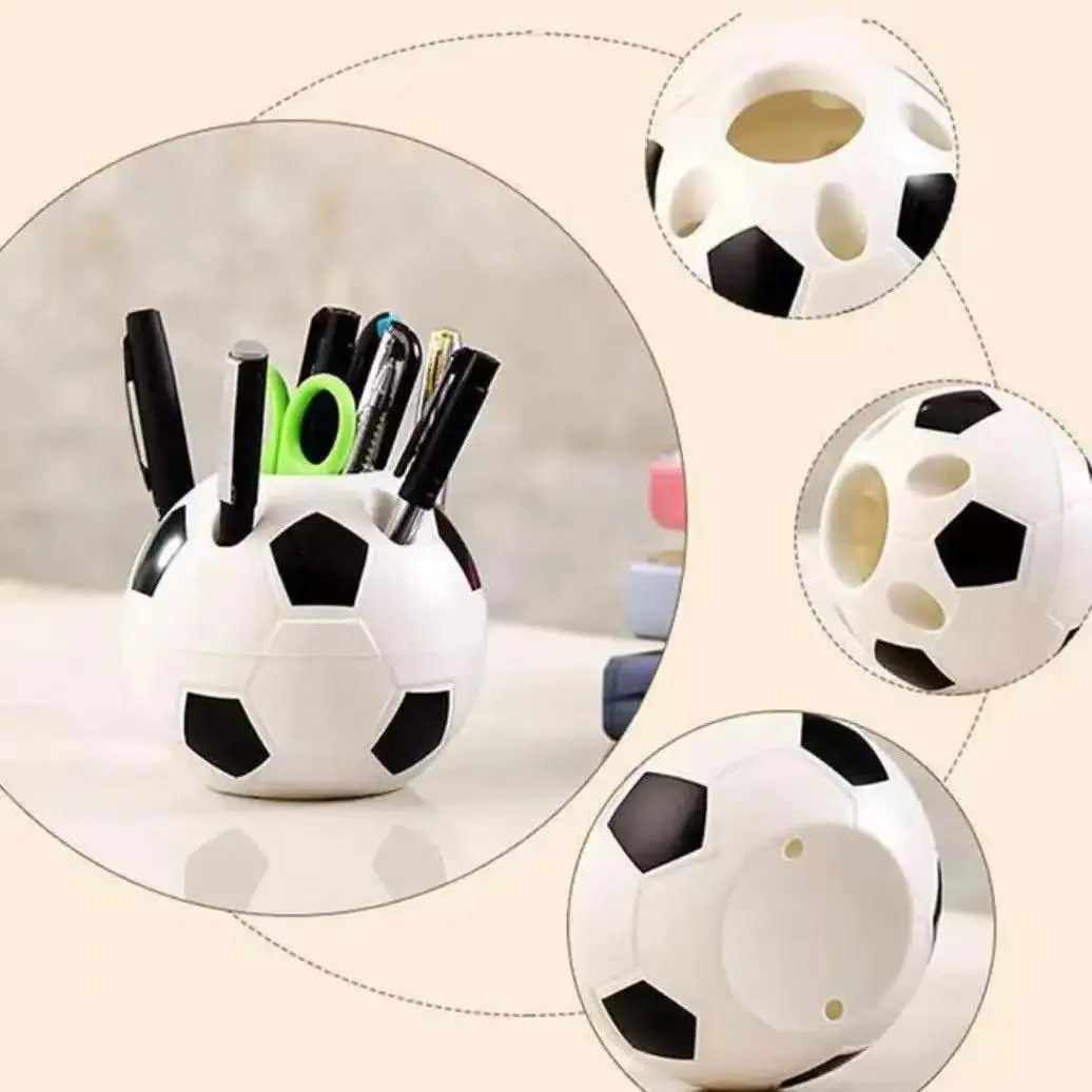 Football‑Shaped Multi‑Slots Pen Holder, Creative Ball‑Shape Desk Organizer, Student Desktop Stationery Storage, Back To School K