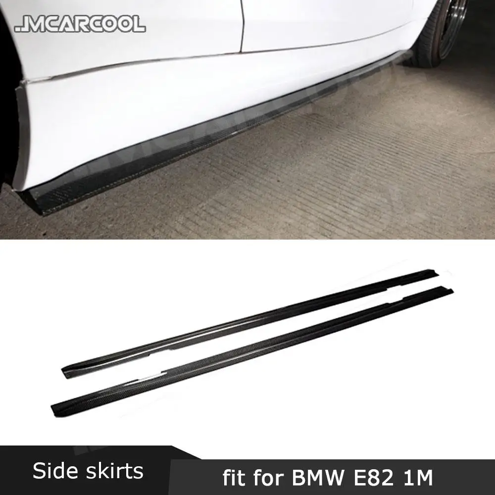 

JMCARCOOL автомобильные боковые юбки из углеродного волокна, фартуки, комплект кузова для BMW E82 1M 120i 125i 128i 2011, 2 шт./компл., аксессуары для стайлинга
