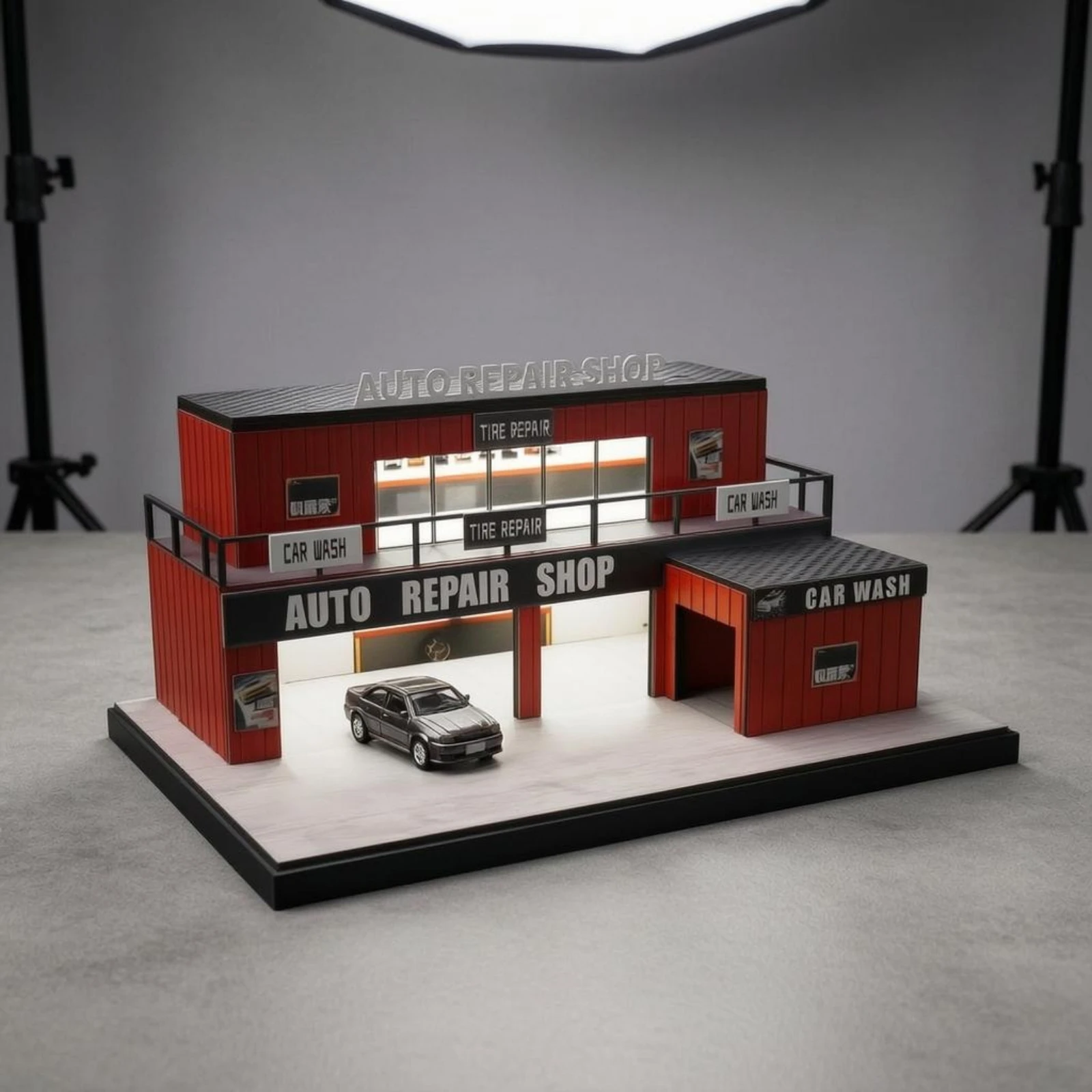 โมเดลร้านซ่อมรถยนต์ขนาด 1/64 พ - Auto Repair Shop Layout บทวิจารณ์และราคา