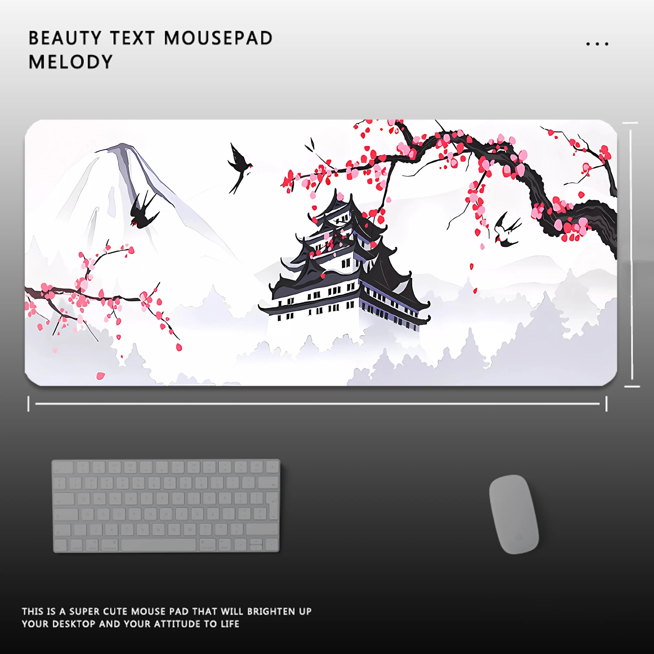 

Sakura Japanese Cherry Blossom Mouse Pad Gaming Home New HD Mousepad XXL Keyboard Pad Non-Slip Office Carpet Laptop Mice Pad