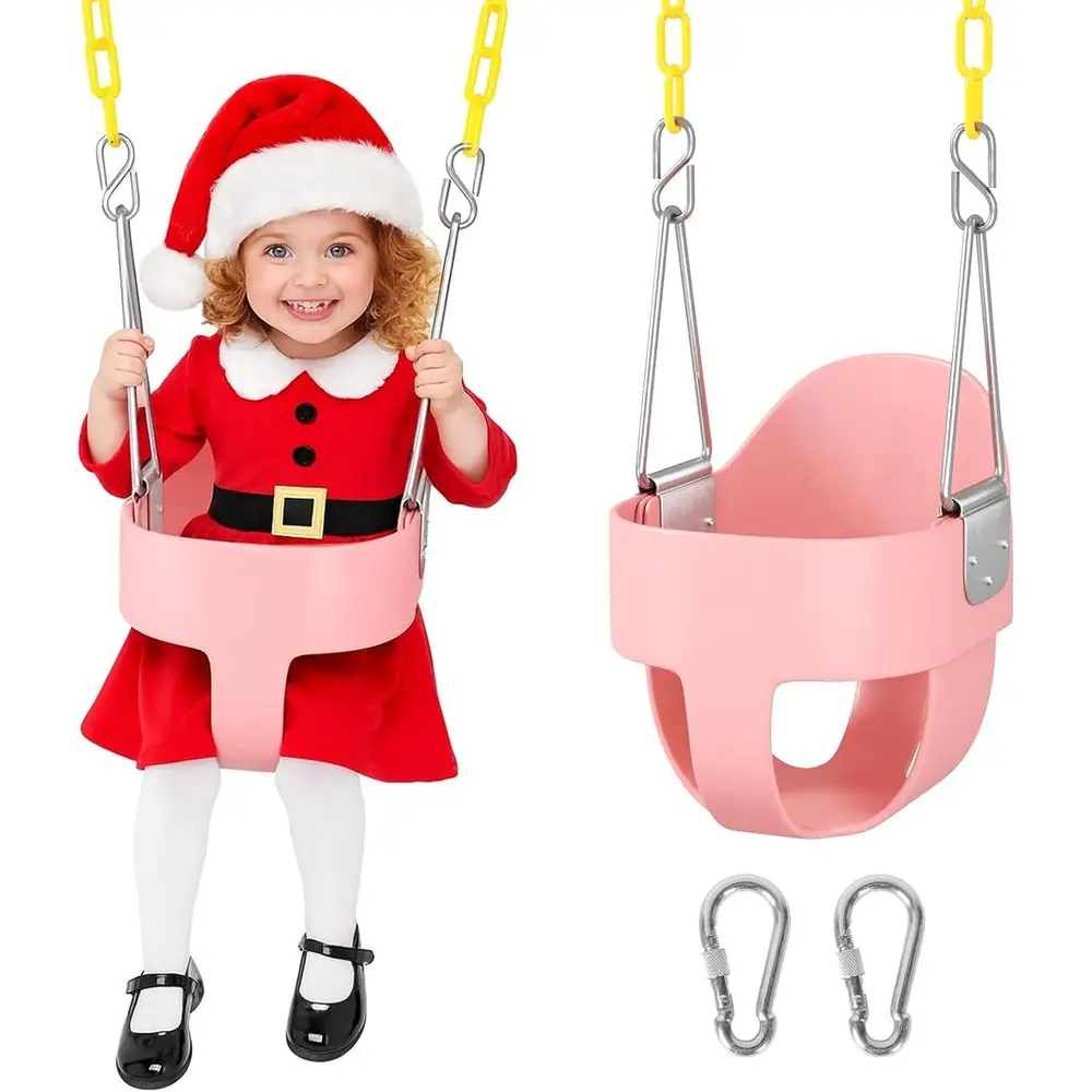 

Toddler Swing - High Back ull Bucket Seat or Ages 1-3, 330lb acity, Baby inant Swing Outdoor with Saety Design, Plastic-Coated C