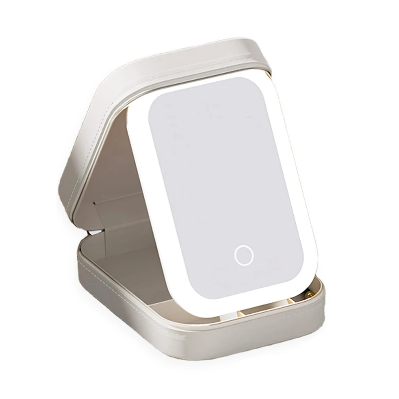 A01V-LED Three-Color Adjustable Makeup Mirror Adjustable Makeup Mirror With Lights Rechargeable Lighted Makeup Mirror