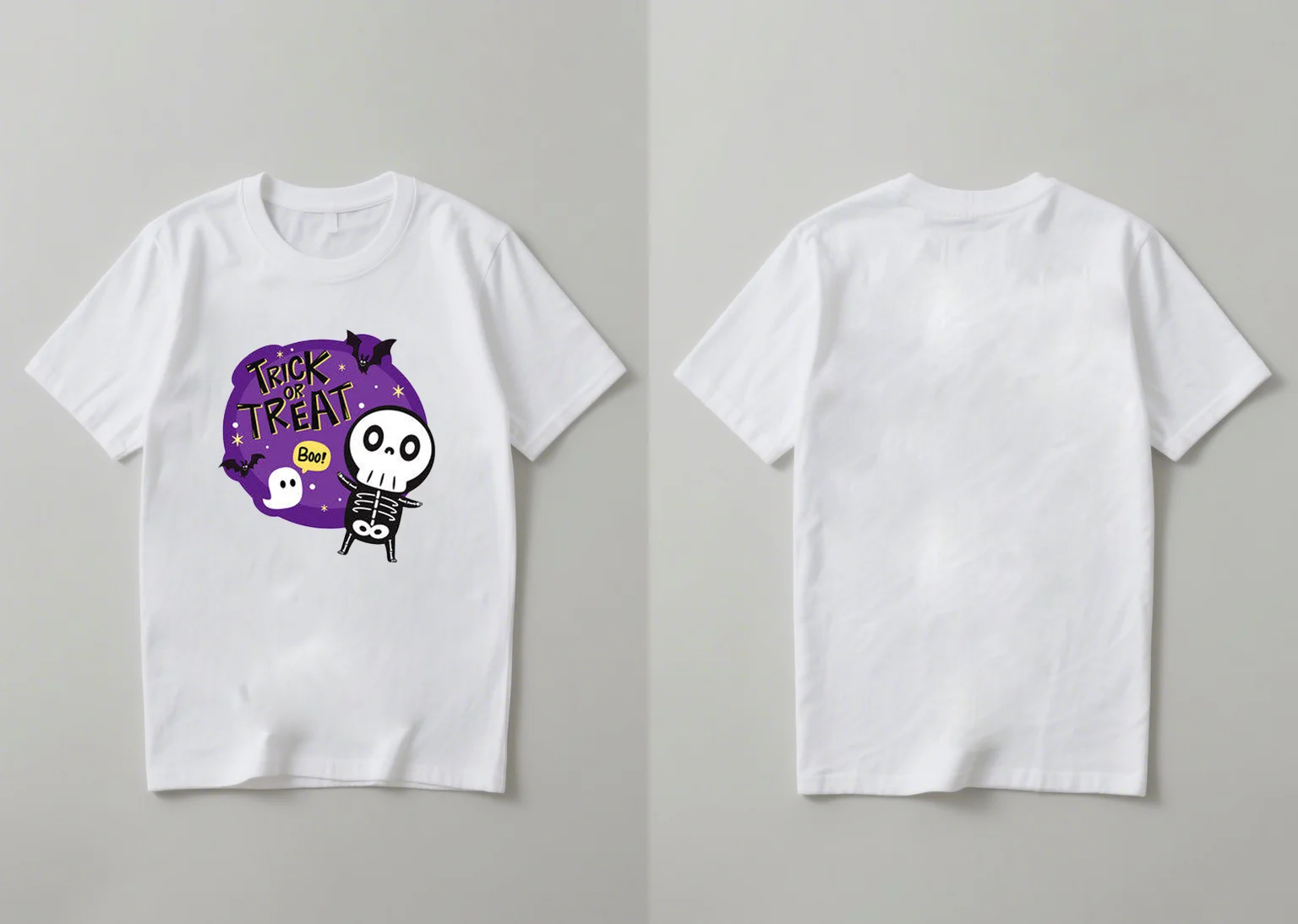 

2025 Новая модная повседневная свободная и универсальная рубашка с короткими рукавами и милым принтом призраков на Хэллоуин для мужчин и женщин