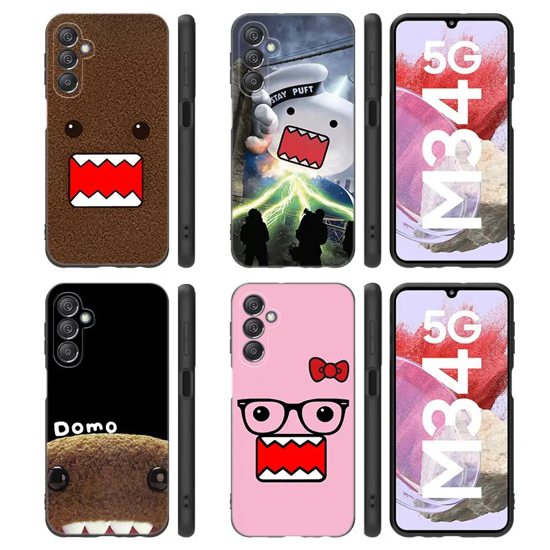 Cute Domo-kun Phone Case For Samsung Note 10 Lite 20 Ultra M04 M13 M32 4G M14 M15 M23 M33 M34 M42 M52 M53 M54 M55 5G M11 M51