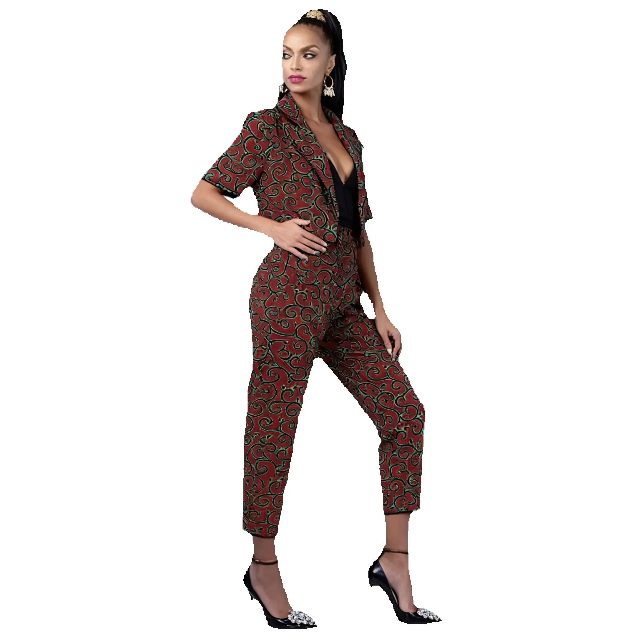original-design-african-couture-print-cardigan-top-women-mini-blazer-patch-capri-pant-street-style-lady's-ankara-outfit