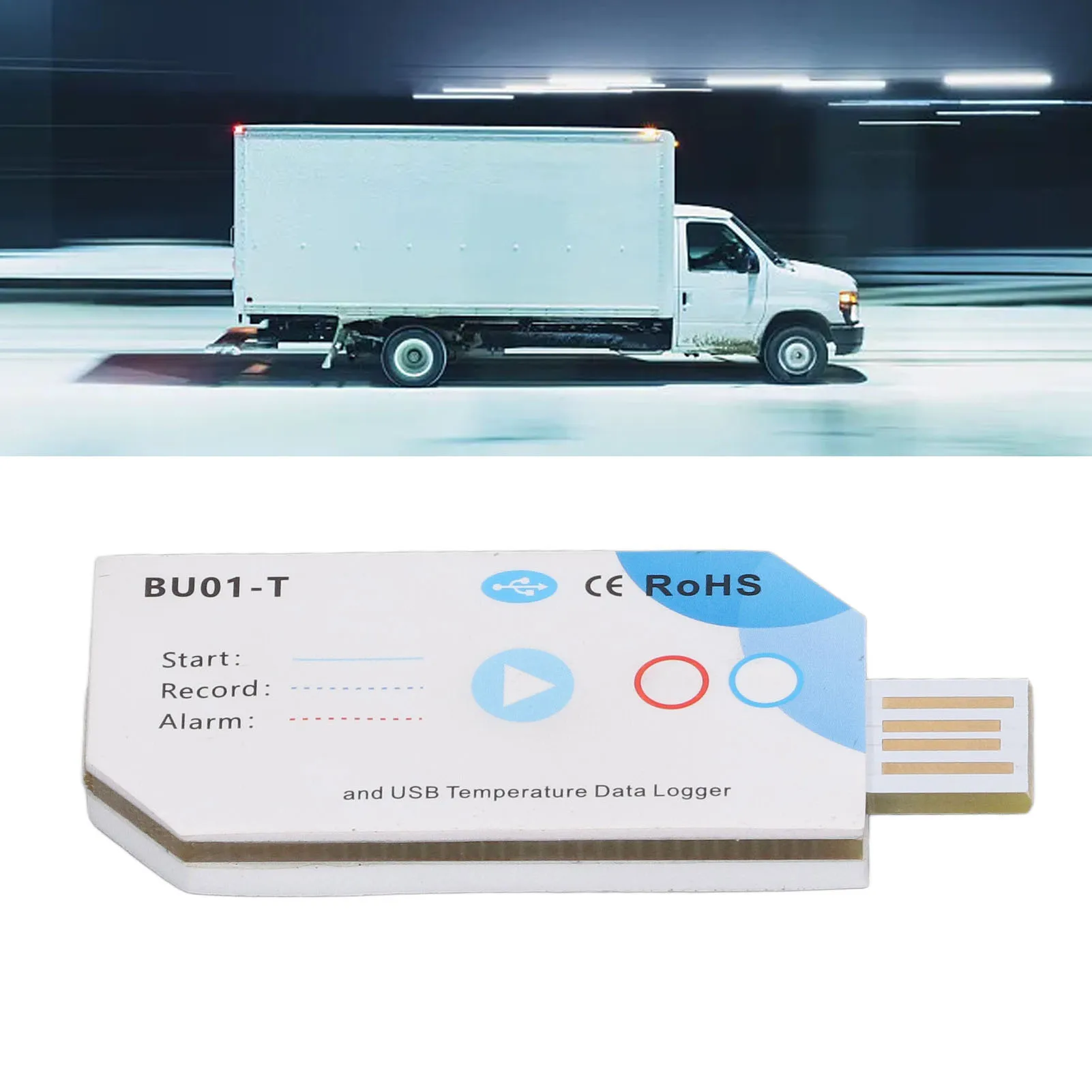 USB Temperature Humidity Data Logger Cover 120days Temperature Humidity Data Recorder Portable BT 32000 Points for Logistics