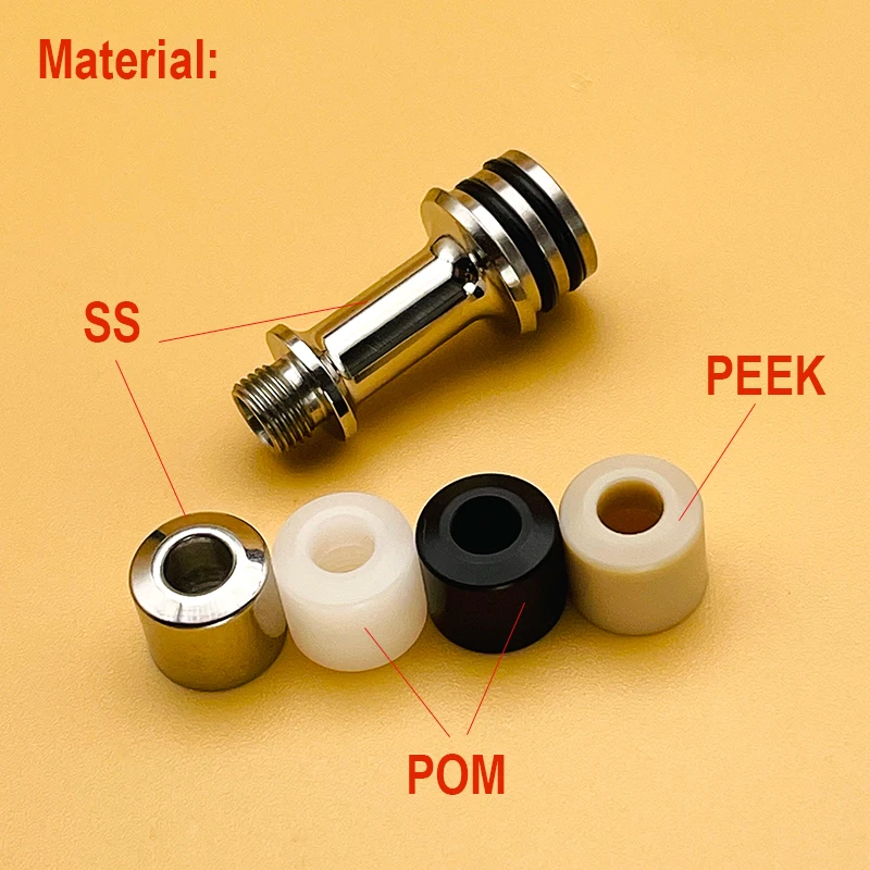 DSX Diplomat Roosevelt Style 510 Drip Tip RVS POM PC Materiaal Mondstuk voor Diplomat MTL RTA Tank Vape Accessoires