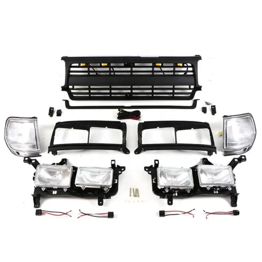 

4x4 Off Road Auto Parts Other Exterior Accessories Front Grill Car Grille With LED Fit for Toyota Lancruiser LC80