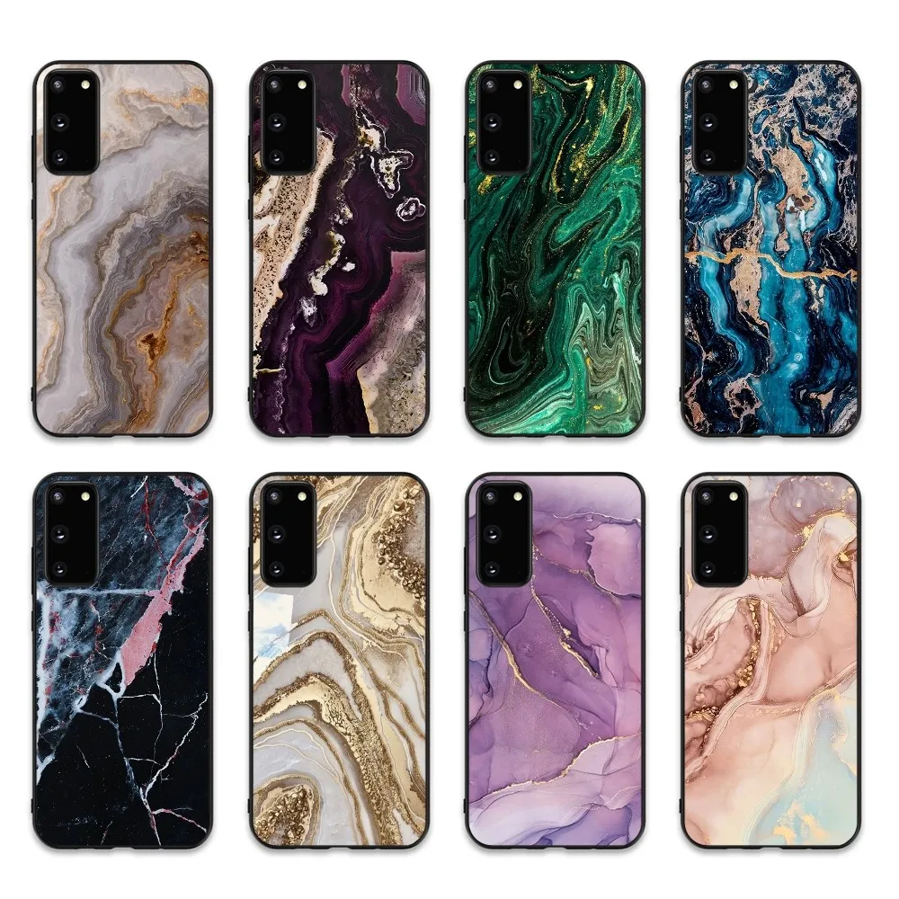 Fashionable Marble Print For Samsung S 9 10 20 21 22 23 30 23 24 plus lite Ultra FE S10lite Fundas