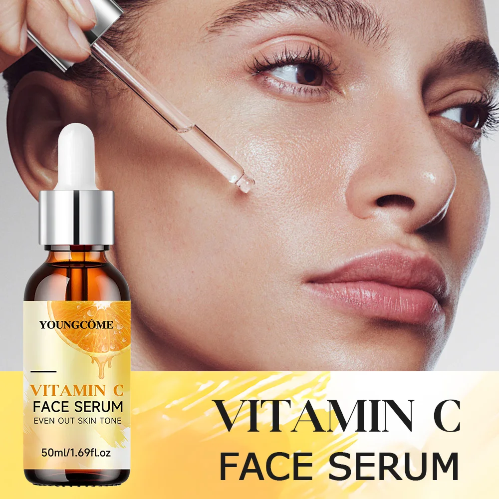 Essência Hidratante Facial 30ml/50ml-Rico em Vitamina C, Áloe Vera e Ácido Hialurônico, hidrata, ilumina a pele
