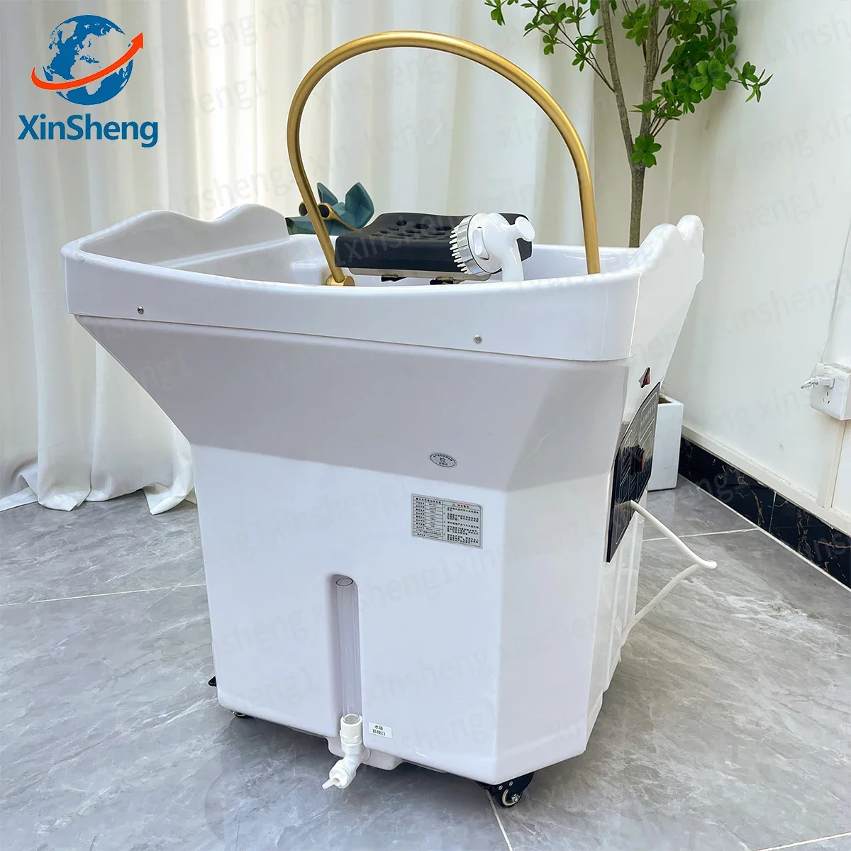 

XinSheng Convenient Non Connecting Water Pipe With Water Storage Tank Head SPA Water Circulation Shampoo Basin Hair Wash Salon