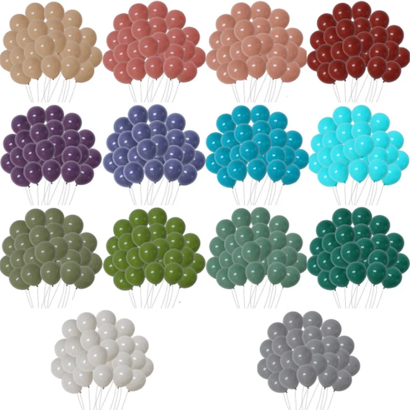 

10/20Pcs Matte Retro Color Latex Balloons Birthday Wedding Party Decoration Bean Paste Color Retro Powder Balloons