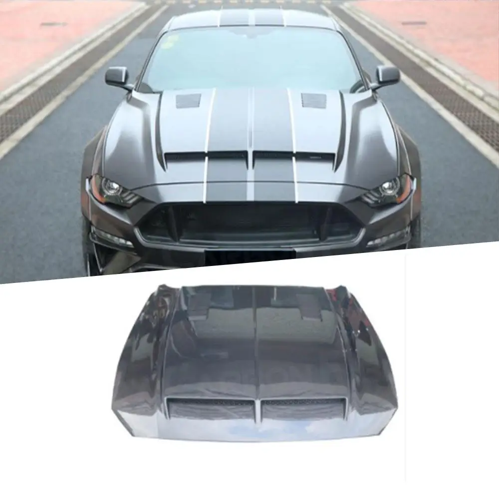 

Carbon Fiber Car Engine Hood Bonnet For Ford Mustang 2.3 5.0 2018 UP Engine Hood Bonnet Cover FRP Car Protection