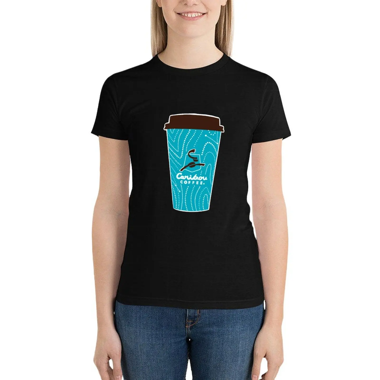 

Caribou Coffee Cup T-Shirt kawaii clothes vintage clothes aesthetic clothes Aesthetic clothing new edition t shirts for Women